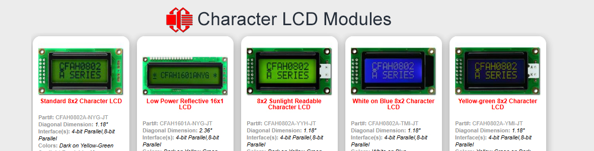 Character LCD Modules